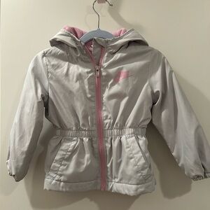 Nike Kids Jacket - Light Gray and Pink
